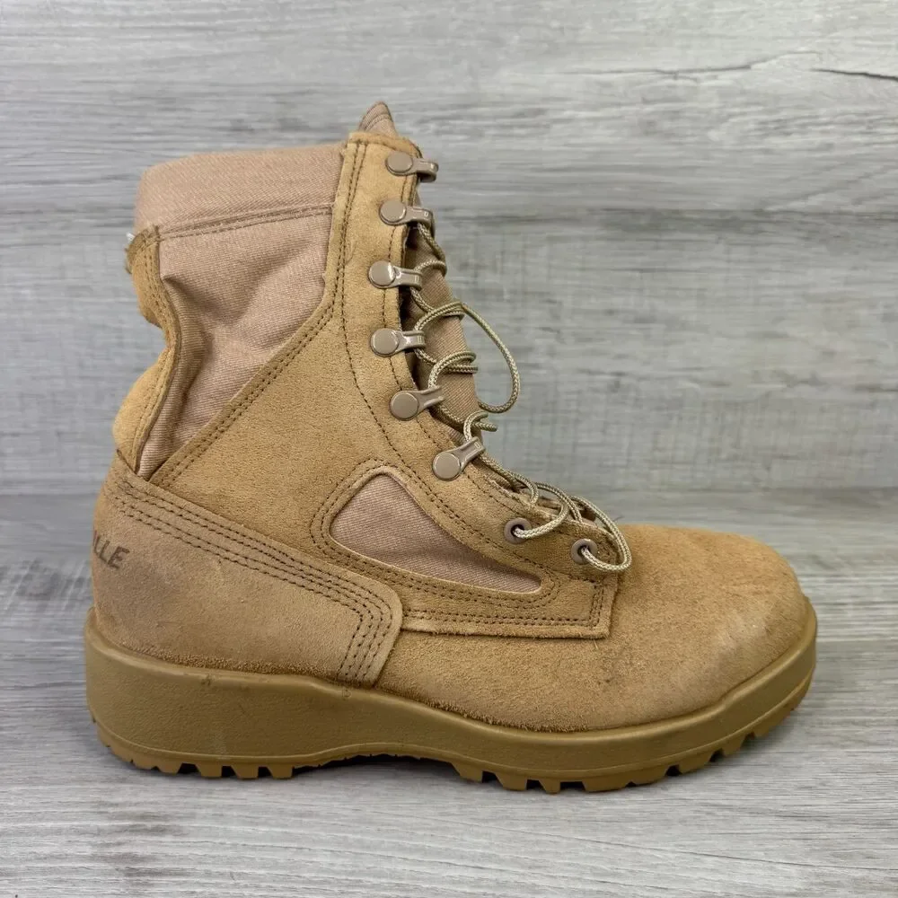 Belleville 390DES ST Mens 7 R Military Combat Boots Desert Tan Suede Hot Weather